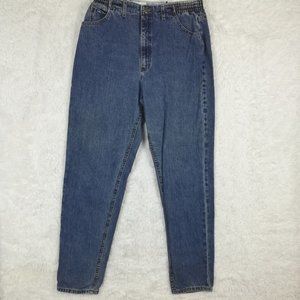 Vintage LEE Womens Jeans Tapered Blue Denim High‎ Rise Medium Wash Long 16L
